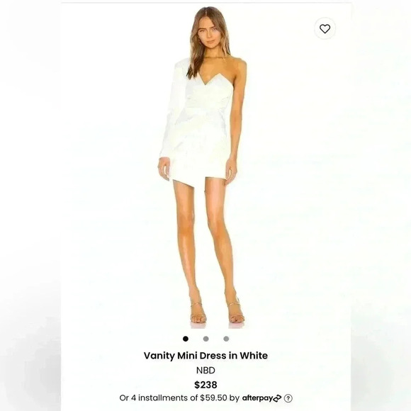 NWT- NBD Vanity Mini Dress White, Size-small - Picture 4 of 9